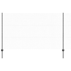vidaXL Sechseckzaun mit Pfosten 25 x 1,4 m PVC-beschichteter Stahl
