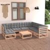 vidaXL 8-tlg. Garten-Lounge-Set mit Kissen Massivholz Kiefer