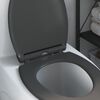 vidaXL Toilettensitz Anthrazit 47 x 37,5 x 3,8 cm Duroplast