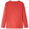 Kinder-Langarmshirt Dunkelrot 92