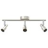 vidaXL Deckenstrahler mit Strahlern Nickel 39 x 10,5 x 10,5 cm Stahl