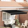 vidaXL Einziehbare Markise Schwarz 350 x 250 cm Stoff und Aluminium