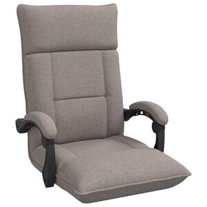vidaXL Verstellbarer Fu&szlig;sessel Taupe Stoff