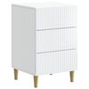 vidaXL Nachttisch mit Schubladen Wei&szlig; 43 x 41 x 66,5 cm Holzwerkstoff