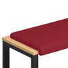 vidaXL Bankkissen Kunstleder Weinrot Tiefe 35 cm