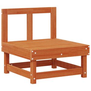 vidaXL Garten Mittelssofa Massives Kiefernholz Wachsbraun