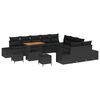 vidaXL Gartensofa-set 13 stk. Schwarz Poly-Rattan