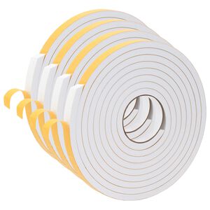 vidaXL Selbstklebendes Schaumstoffband 4 stk. Wei&szlig; 15mm x 5m CR-Schaum