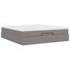 vidaXL Ottoman-Bett mit Matratze Taupe 160x200 cm Stoff