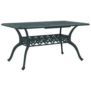 vidaXL Gartentisch Gr&uuml;n 150x90x72 cm Aluminiumguss