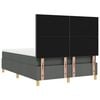vidaXL Boxspringbett mit Matratze Dunkelgrau 140 x 200 cm Stoff