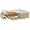 vidaXL Gartensofa-set 12 stk. 9-Sitzanzahl Beige und Creme Poly-Rattan