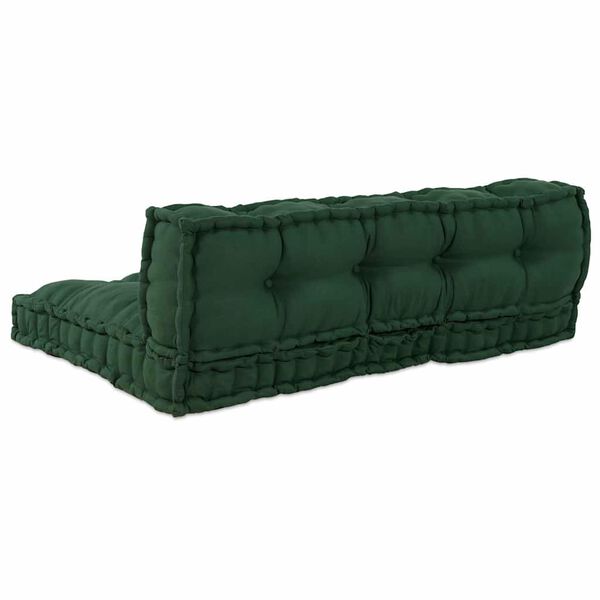 vidaXL Pallet Sofa Kissen Grün Stoff