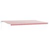 vidaXL Ausziehbare Markise Rot und Wei&szlig; 600 x 300 cm