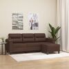vidaXL 3-Sitzer-Sofa mit Hocker Braun 180 cm Kunstleder