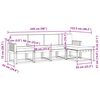 vidaXL Outdoor-Sofagarnitur mit Kissen 5 pcs Natur und Anthrazit