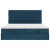 vidaXL Ottoman-Bett mit Matratzen & LEDs Dunkelblau 160x200 cm Samt
