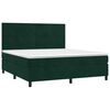 vidaXL Boxspringbett mit Matratze Dunkelgr&uuml;n 160x200 cm Samt