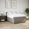 vidaXL Boxspringbett mit Matratze Taupe 140x200 cm Stoff