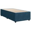 vidaXL Boxspringbett mit Matratze Dunkelblau 90x190 cm Samt
