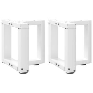 vidaXL Couchtischbeine T-Form 2 Stk. Wei&szlig; 30x25x(30-31) cm Stahl