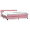 vidaXL Boxspringbett mit Matratze Rosa 180x210 cm Samt
