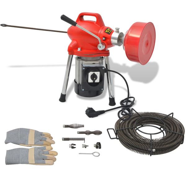 vidaXL Rohrreinigungsmaschine 250W 12,5mx16mm / 4,5mx9,5mm