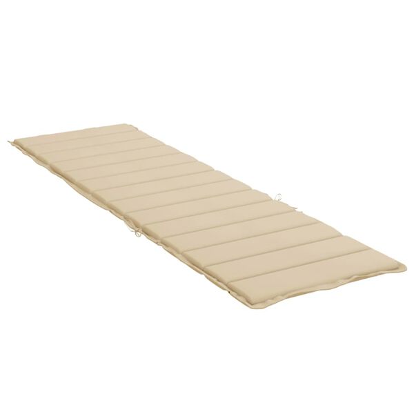 vidaXL Sonnenliegen-Auflage Beige 200x50x3 cm Oxford-Gewebe