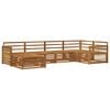 vidaXL Outdoor-Sofagarnitur 6 pcs Natur