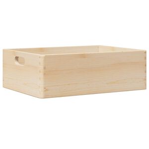 vidaXL Holzkiste mit Griffen 40x30x13 cm Massivholz Kiefer