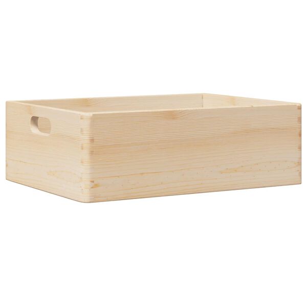 vidaXL Holzkiste mit Griffen 40x30x13 cm Massivholz Kiefer