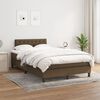 vidaXL Boxspringbett mit Matratze Dunkelbraun 120x190 cm Stoff