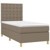 vidaXL Boxspringbett mit Matratze & LED Taupe 80x200 cm Stoff