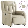 vidaXL Relaxsessel Elektrisch Creme Kunstleder