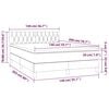 vidaXL Boxspringbett mit Matratze & LED Dunkelbraun 140x200 cm Stoff