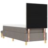 vidaXL Boxspringbett mit Matratze mit Kopfteil Taupe 80 x 200 cm Stoff