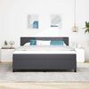 vidaXL Boxspringbett Dunkelgrau und Wei&szlig; 203 x 180 x 88 cm Cordstoff