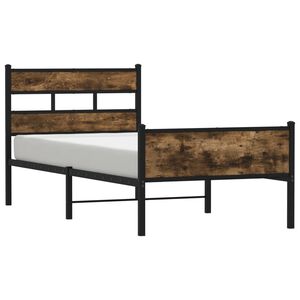 vidaXL Bettgestell ohne Matratze R&auml;uchereiche 90x190 cm Holzwerkstoff