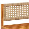 vidaXL 5-tlg. Gartensofa-Set mit Kissen Holz Akazie & Rattan