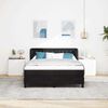 vidaXL Boxspringbett mit Matratze Schwarz 140 x 190 cm Samt