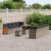 vidaXL Gartensofa-set mit Kissen 11 pcs Grau