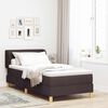 vidaXL Boxspringbett mit Matratze Dunkelbraun 90 x 190 cm Stoff