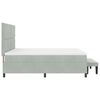vidaXL Boxspringbett mit Matratze Hellgrau 180 x 200 cm Samt