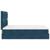 vidaXL Ottoman-Bett mit Matratzen & LEDs Dunkelblau 140x190 cm Samt