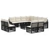 vidaXL Gartensofa-set 12 stk. Schwarz Poly-Rattan