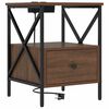 vidaXL Nachttisch Braun Eichen-Optik 41,5 x 40,5 x 55 cm Holzwerkstoff