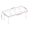vidaXL Garten-Esstisch Schwarz 200x100x74 cm Stahl und Glas