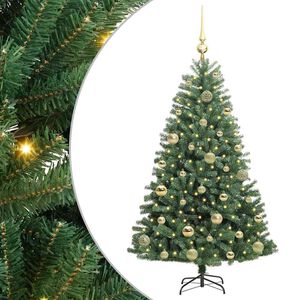 vidaXL K&uuml;nstlicher klappbarer Weihnachtsbaum mit 150 LEDs Gr&uuml;n 120 cm