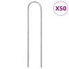 vidaXL Bodenanker 50 Stk. U-Form 15x3,5 cm Verzinkter Stahl