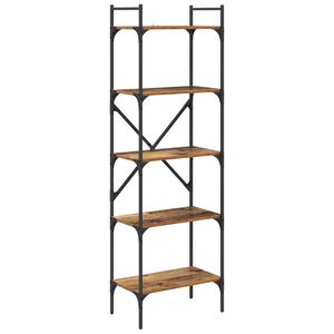vidaXL B&uuml;cherregal 5 Ebenen 56 x 32 x 174 cm Holzwerkstoff Altholz